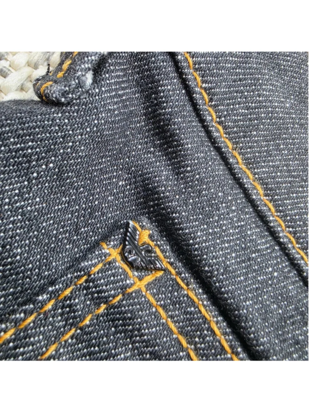 Armani Jeans Men’s 30 Dark Indigo Stretch Slim Straight Leg Denim Pants